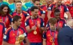 Mikel Merino hace el Trump Dance (X)