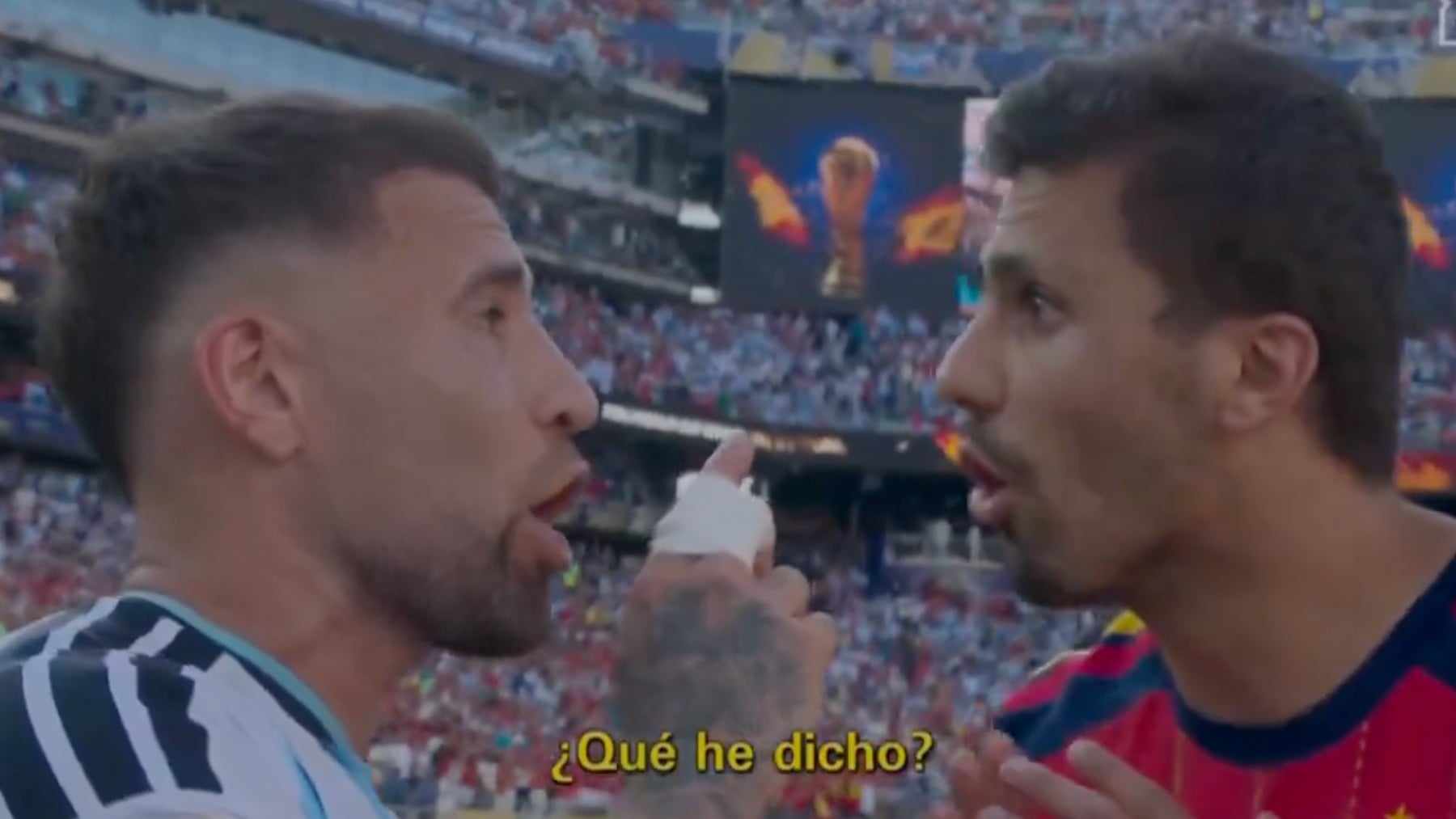 Sale a la luz cómo Otamendi increpó a Rodri al terminar el partido: ¡Habla menos, boludo!