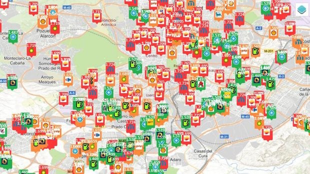 precio gasolina 21 julio Madrid
