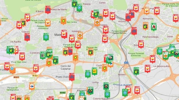 precio gasolina 23 julio Madrid