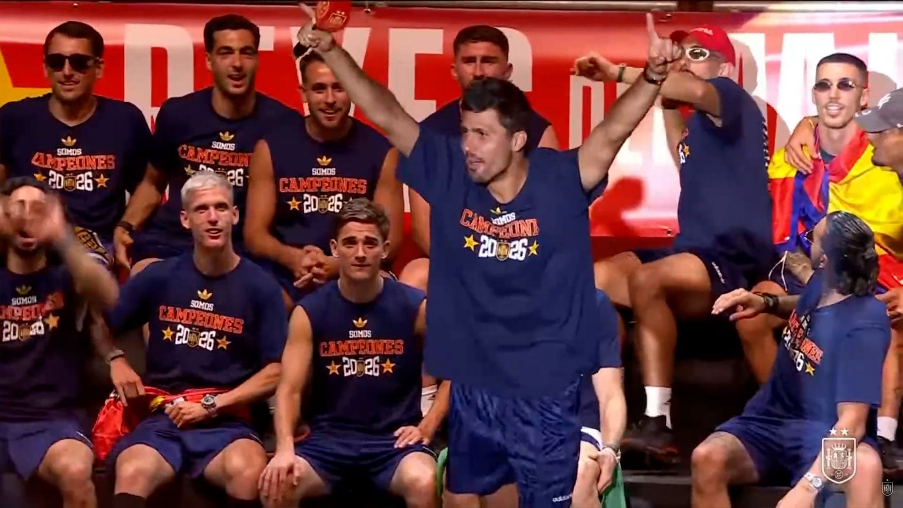 Rodri protagoniza el momentazo de la celebración del Mundial: Viva el Rey y viva España