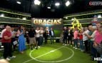 Imagen de la despedida de El Chiringuito de Jugones, en Mega (Atresmedia).