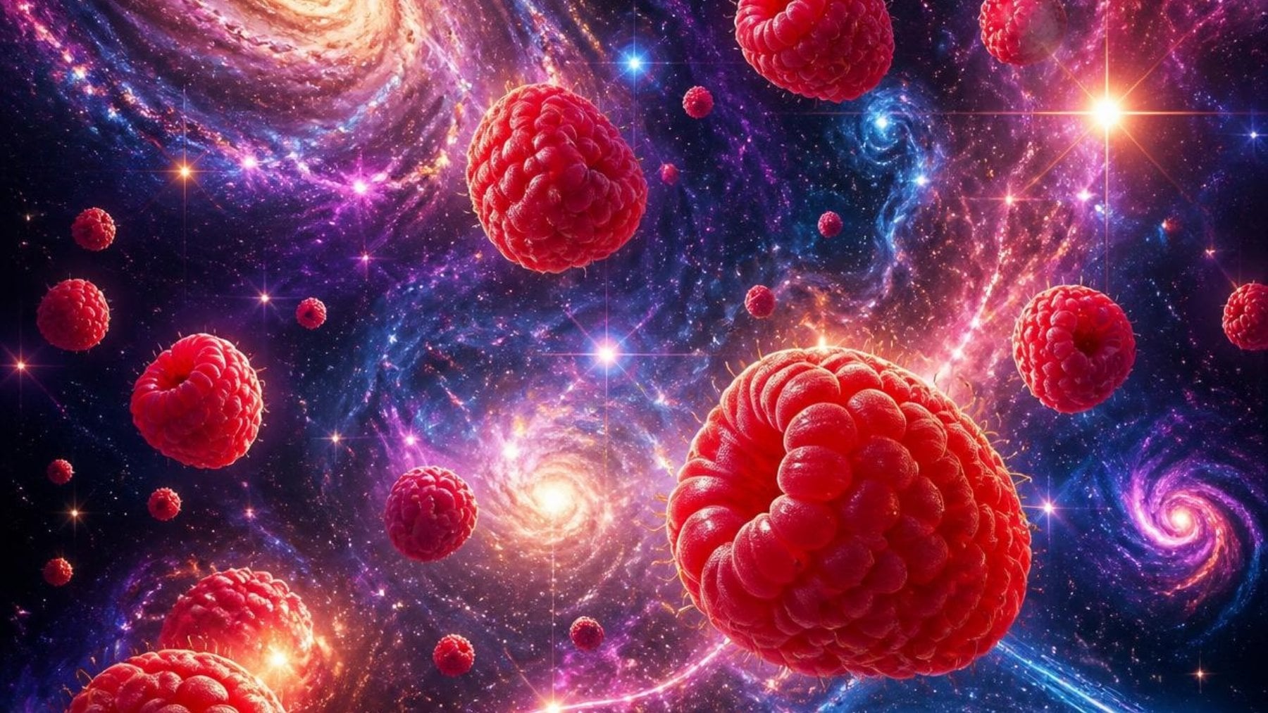 Frambuesas en el universo (AI).