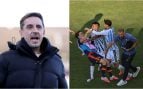 Gary Neville y un lance del España-Argentina