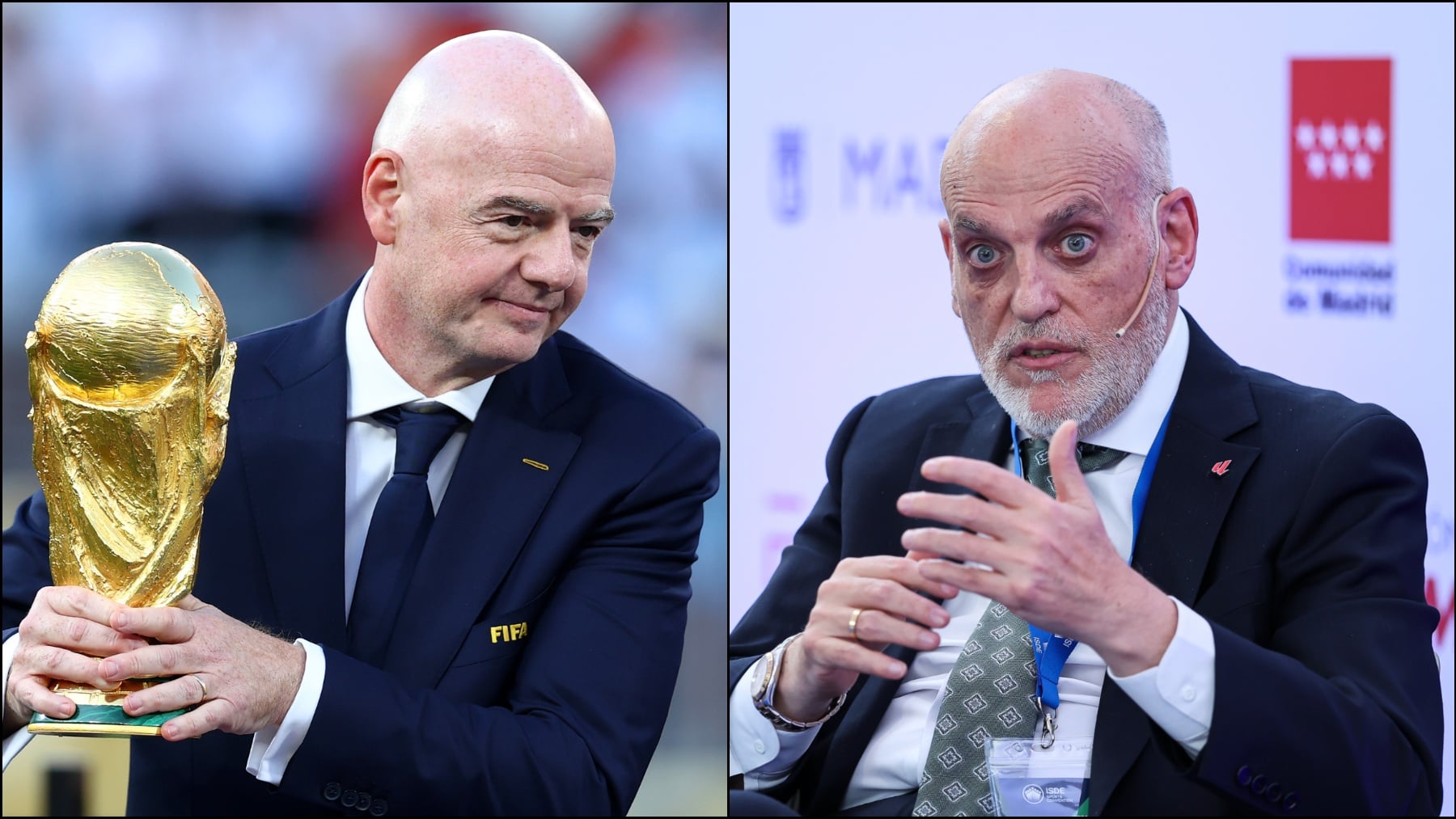 Tebas ataca a Infantino tras ver la final del Mundial en persona: Debe irse, está destruyendo el fútbol