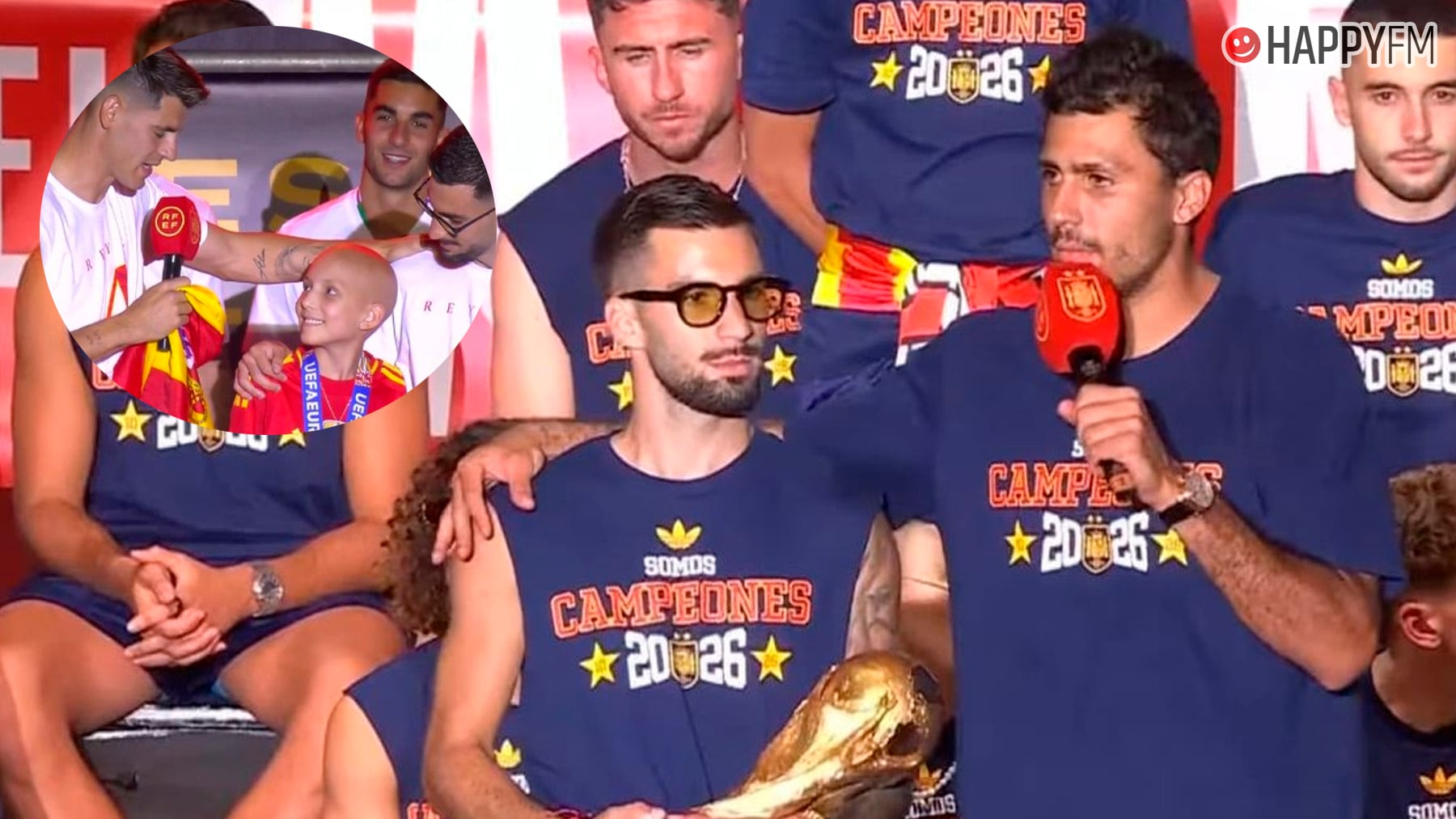 El homenaje de la Selección Española a María Caamaño en plena celebración: Nos ve desde arriba