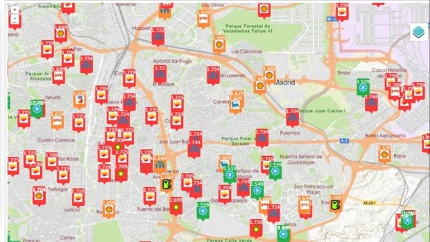 precio gasolina Madrid 26 de julio