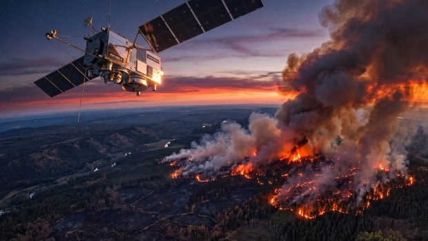 satélites IA para la detección temprana de incendios forestales