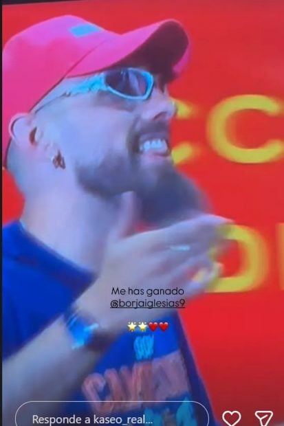 Imagen del storie del rapero Kase.O por cantar una de sus canciones en la celebración del Mundial (Instagram).