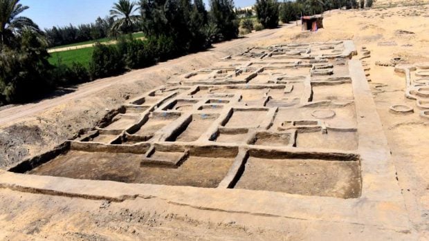 Vista general del asentamiento del Segundo Per&iacute;odo Intermedio excavado en Tell el-Ku'a, en la regi&oacute;n de Wadi Tumilat. Foto: Ministerio de Turismo y Antig&uuml;edades de Egipto