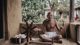 Mahatma Gandhi. Imagen generada con IA.
