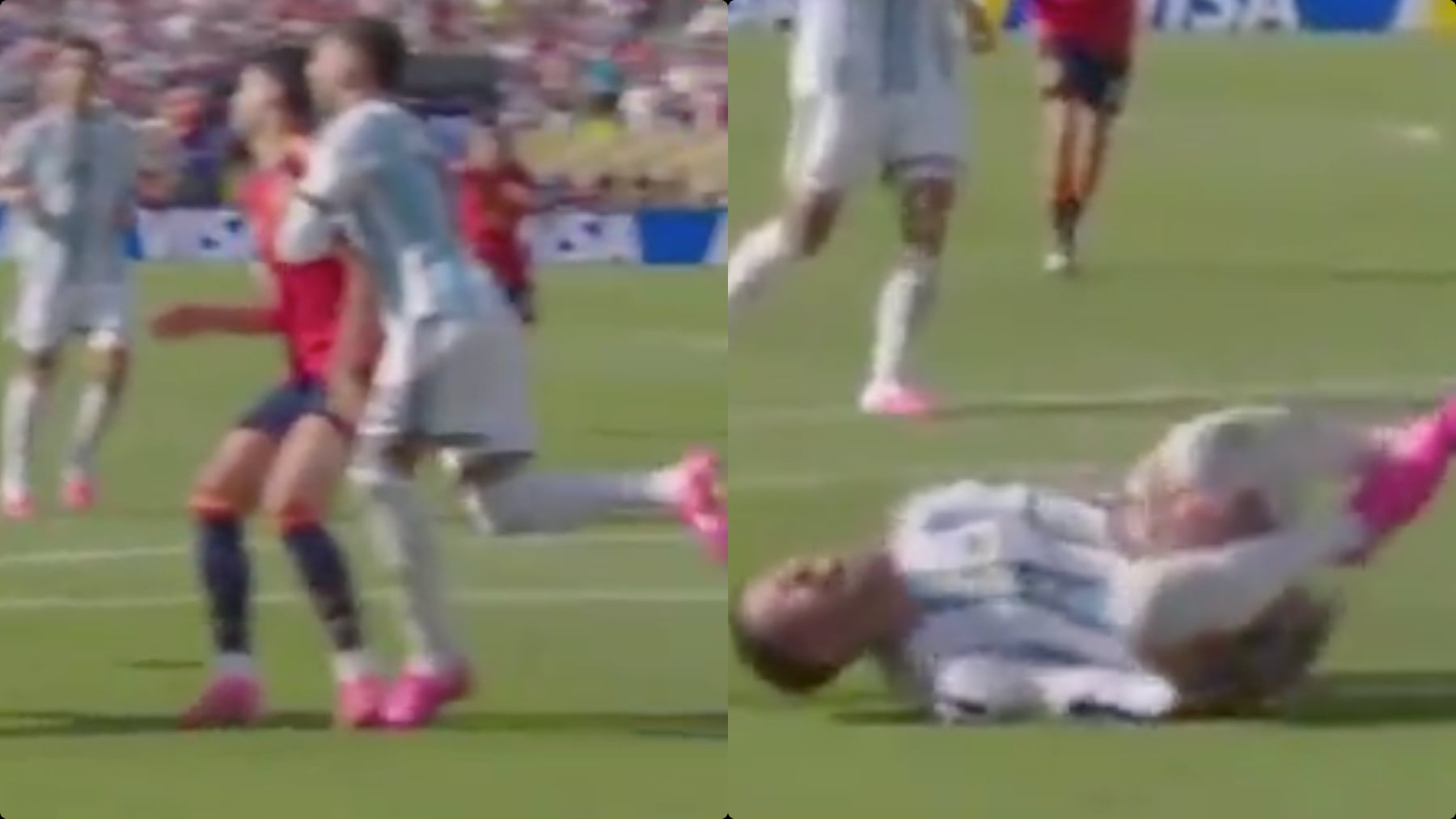 La imagen viral que demuestra que el gol de Nico Williams fue válido: ¡Otamendi se agarró la otra pierna!