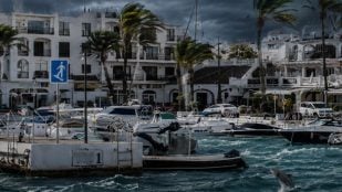 Tormenta en el puerto de Málaga