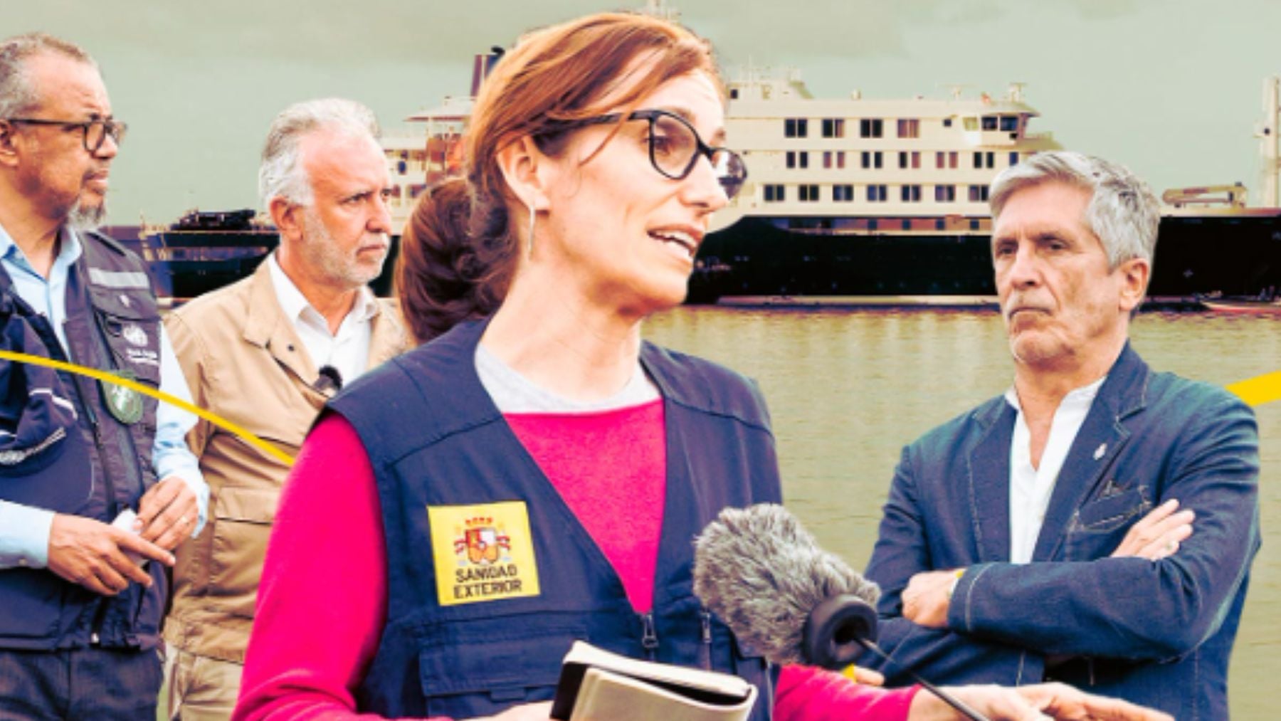 Los ministros, Mónica García, Fernando Grande Marlaska y Ángel Victor Torres.