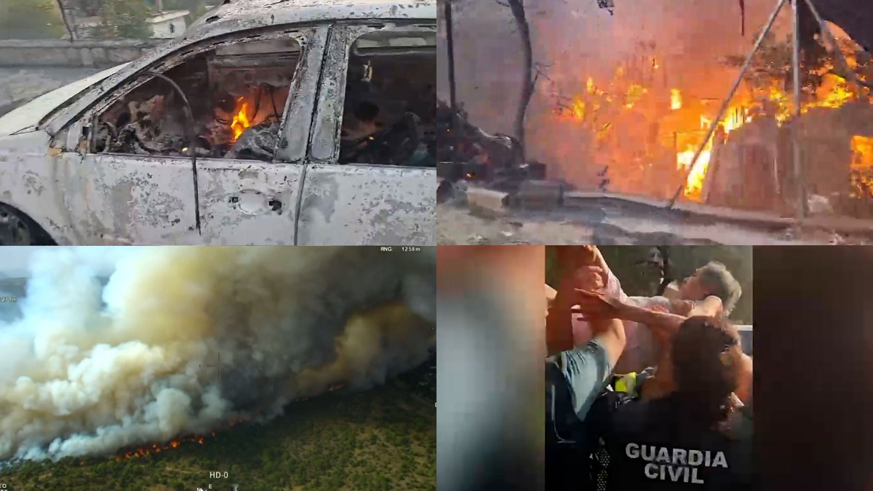 Las imágenes del incendio de Villa del Prado: casas calcinadas y rescates
