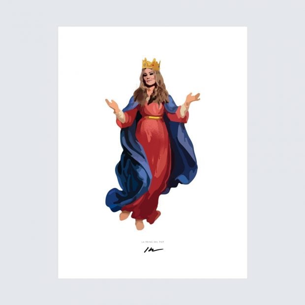 La obra 'La reina del Pop' de LKN. (Foto: Cortes&iacute;a)