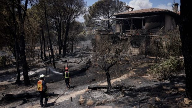 Incendio en Aldea del Fresno (Foto: Comunidad de Madrid).