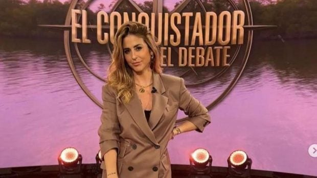 La influencer Carmen Est&eacute;fano en el plat&oacute; de 'El conquistador del fin del mundo' (Instagram).