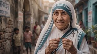 Madre Teresa de Calcuta. Imagen generada con IA.