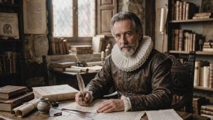 Miguel de Cervantes. Imagen generada con IA.