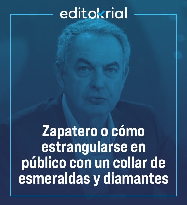 Zapatero o cómo estrangularse en público con un collar de esmeraldas y diamantes