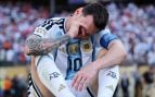 Lionel Messi llorando tras perder el Mundial (Getty)