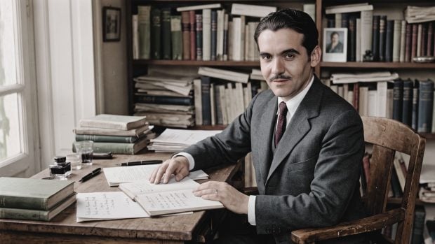 Federico Garc&iacute;a Lorca. Imagen generada con IA.