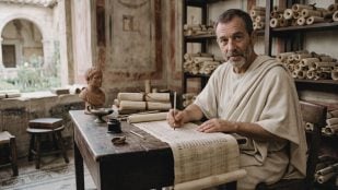 Pompeyo Trogo. Imagen generada con IA.