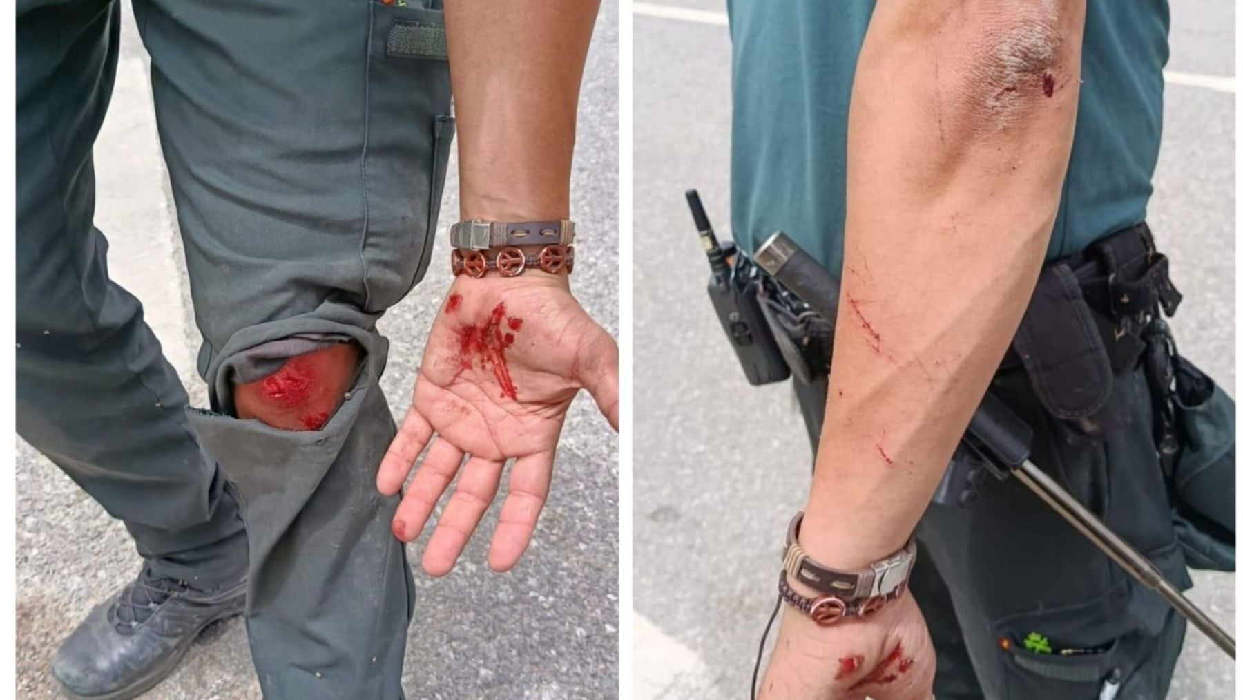 Un guardia civil resulta herido durante un intento de entrada irregular en la frontera de Ceuta