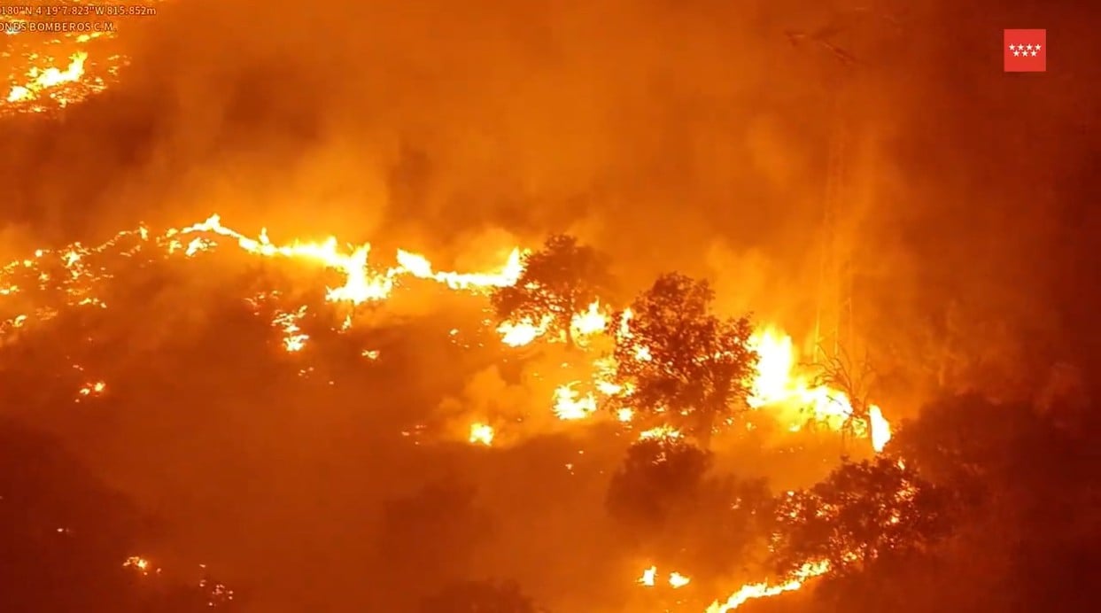 Incendio forestal en Almorox (Toledo).