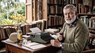  Ernest Hemingway. Imagen generada con IA.