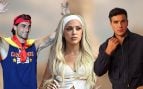 Ana Mena con Ferran Torres y Óscar Casas