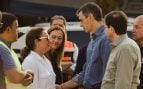 Pedro Sánchez en el puesto de mando de Navaluenga, incendios