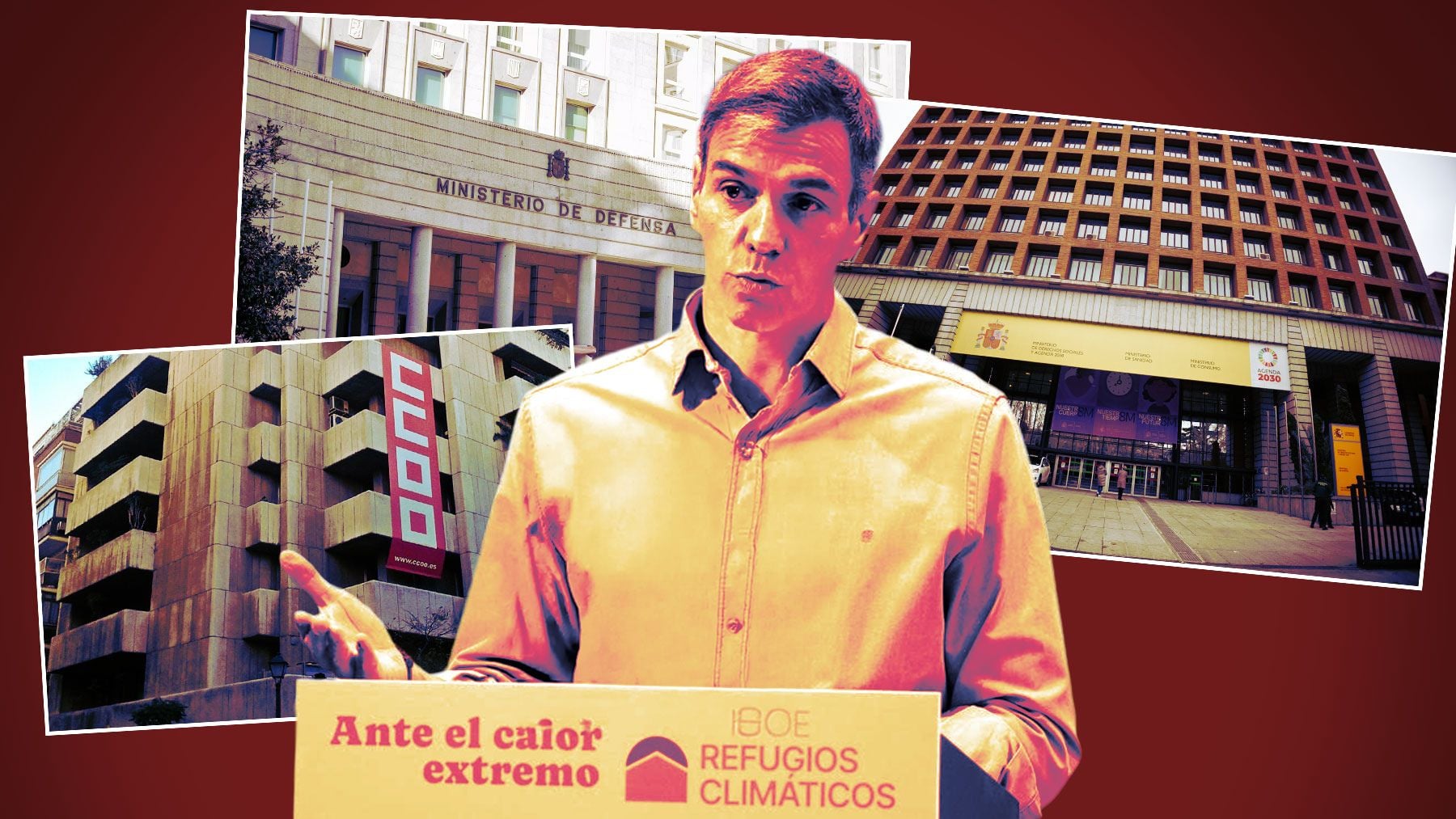 El presidente del Gobierno, Pedro Sánchez, en la presentación de la red de refugios climáticos. (EP)