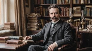 Nietzsche. Imagen generada con IA.