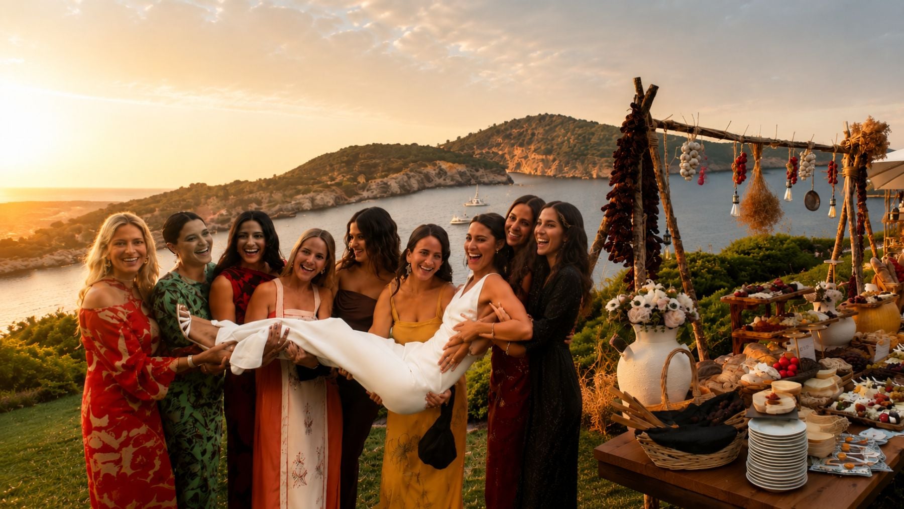 La boda de Rocío Crusset en Ibiza. (Fotos: Redes Sociales/ IA)