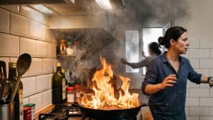 apagar el fuego en la cocina