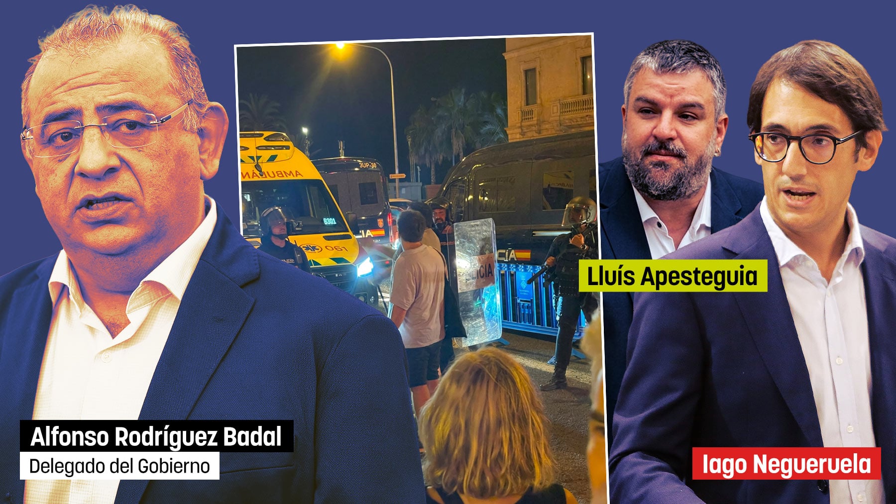 La unidad de la izquierda salta por los aires en Baleares tras los disturbios: el delegado del Gobierno, en el punto de mira