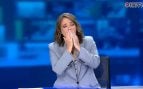 María Casado durante su despedida de Informativos Telecinco (Mediaset).
