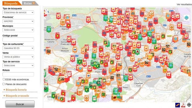 precio gasolina 28 de julio Madrid
