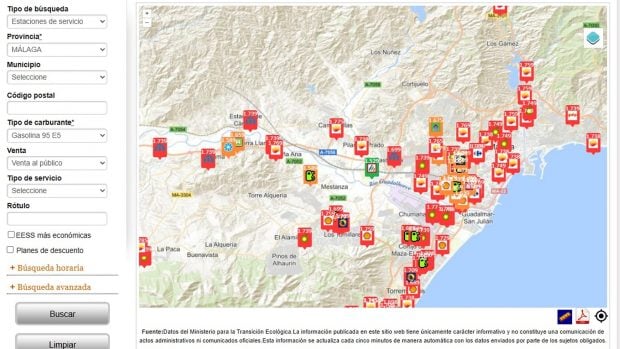 precio gasolina 30 julio Andaluc&iacute;a