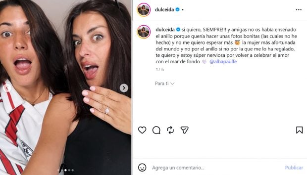 Dulceida confirma que Alba Paul le ha pedido matrimonio. (Instagram)