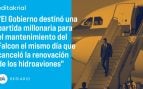 Entre el Falcon y los hidroaviones, Sánchez lo tiene claro: primero, el Falcon