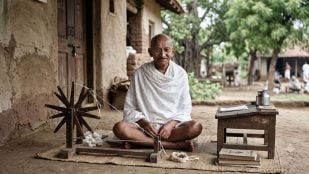 Mahatma Gandhi. Imagen generada con IA.