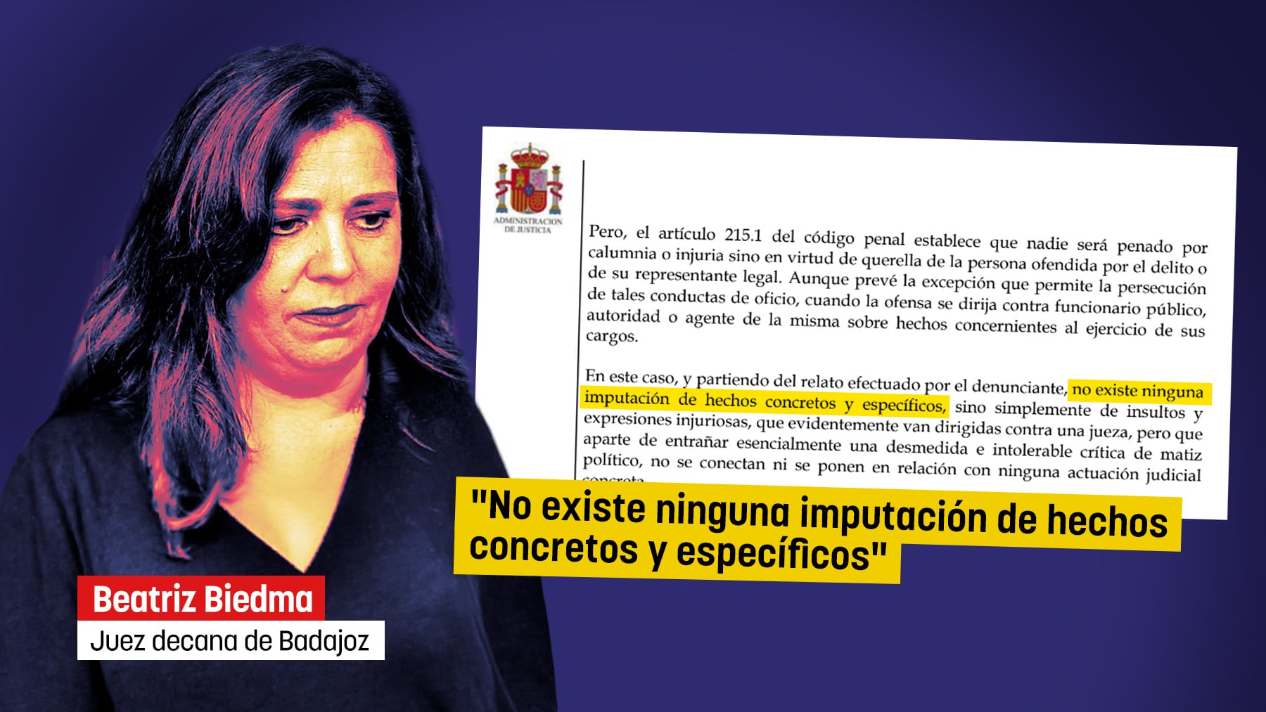 La Fiscalía se niega a investigar los insultos contra la juez del 