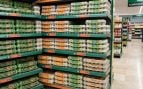 Cajas de huevos en un supermercado