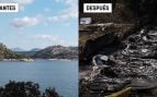 Desolador: el antes y el después del pantano de San Juan tras ser devorado por las llamas