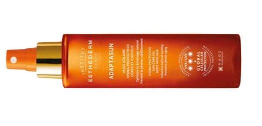 Protector solar, pelo, cabello, verano