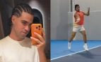 Carlos Alcaraz con su nuevo corte de pelo