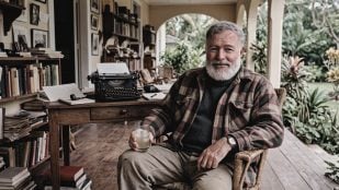 Ernest Hemingway. Imagen generada con IA.
